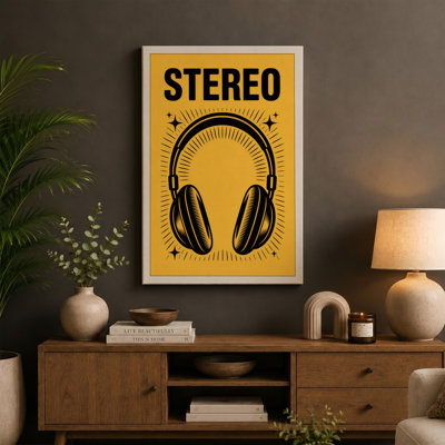 Stereo Sound Bold Retro 1 Piece Wrapped Canvas Wall Art