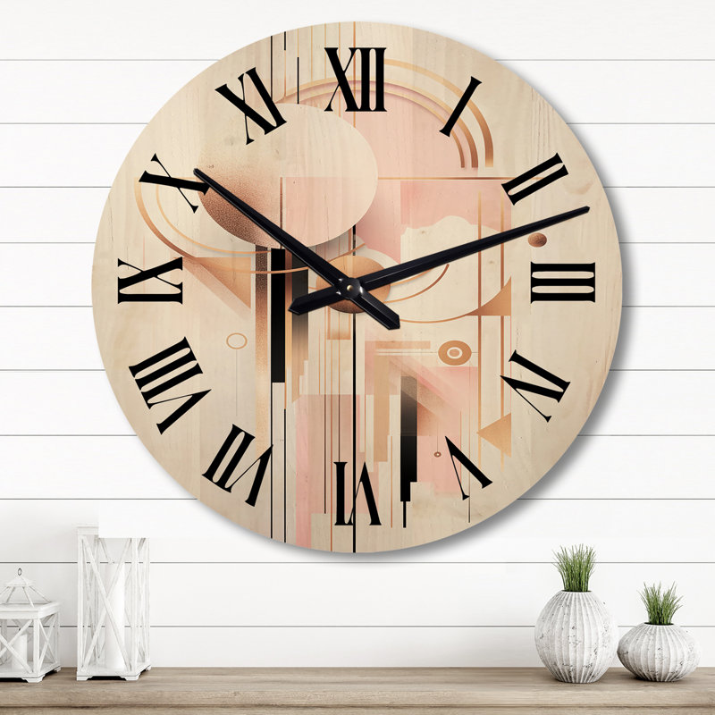 Horloge murale circulaire géométrique Boho Chic, Grand