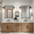 Vintage Cross Corner Rectangle Bathroom Vanity Mirror | Stainless Steel Frame-1901276055-1882213033