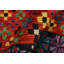 Tapis géométrique mauve / orange / vert en laine noué à la main à motif géométrique 3 pi 4 po x 4 pi 9 po Laudalino