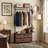 Freestanding Clothes Rack, Reinforced Metal Frame, Multi-Functional Storage Shelves & Smooth Pull-Out Drawers, Extra Side Hanging Hooks, Suitable For Bedroom, Closet