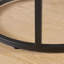 Table gigogne ronde 24 po, table basse d'appoint, finition bois de chêne naturel, peu encombrante, style industriel moderne