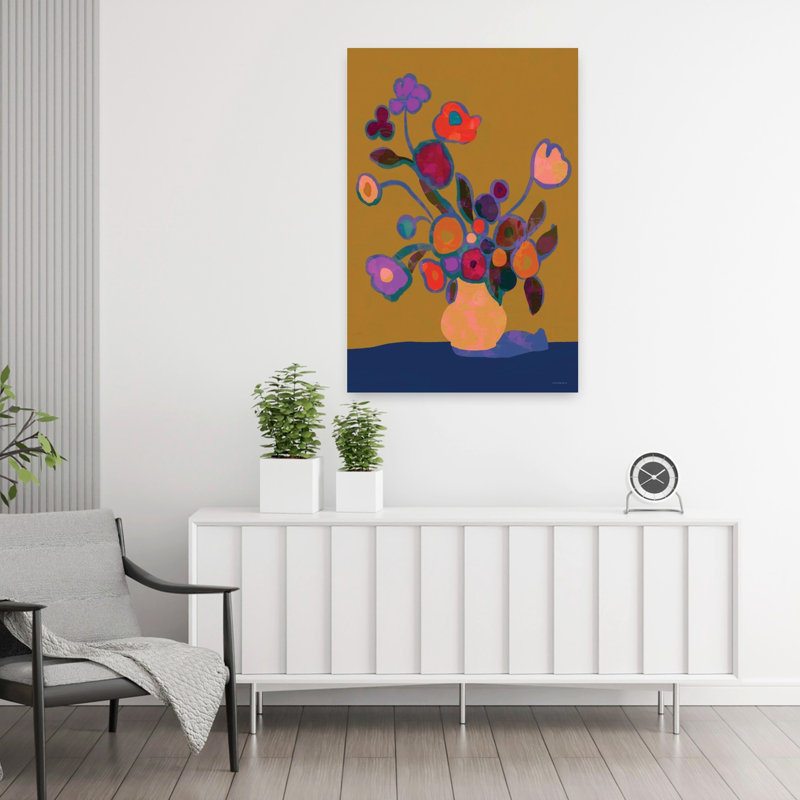 Jubilation abstraite, art floral contemporain, H 36 po x l 24 po