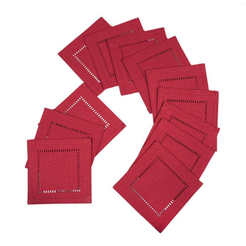 Melrose Square Coasters, Red
