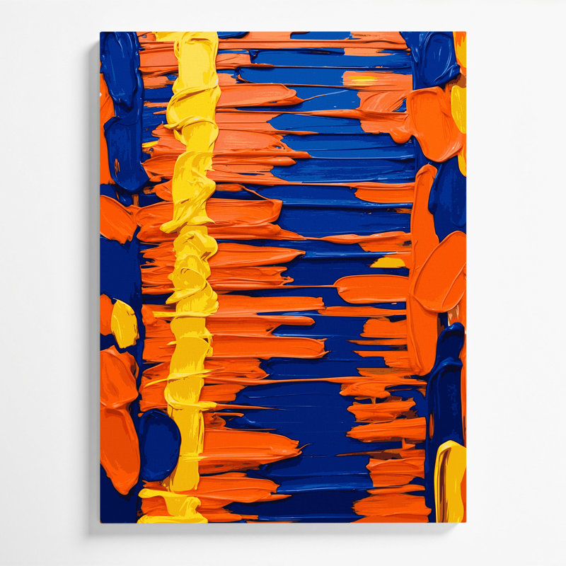 Art abstrait sur toile 46, H 14 po x l 11 po