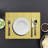 Plaid Rectangular Placemat, Yellow, 16.5" x 12.5", Set of 6