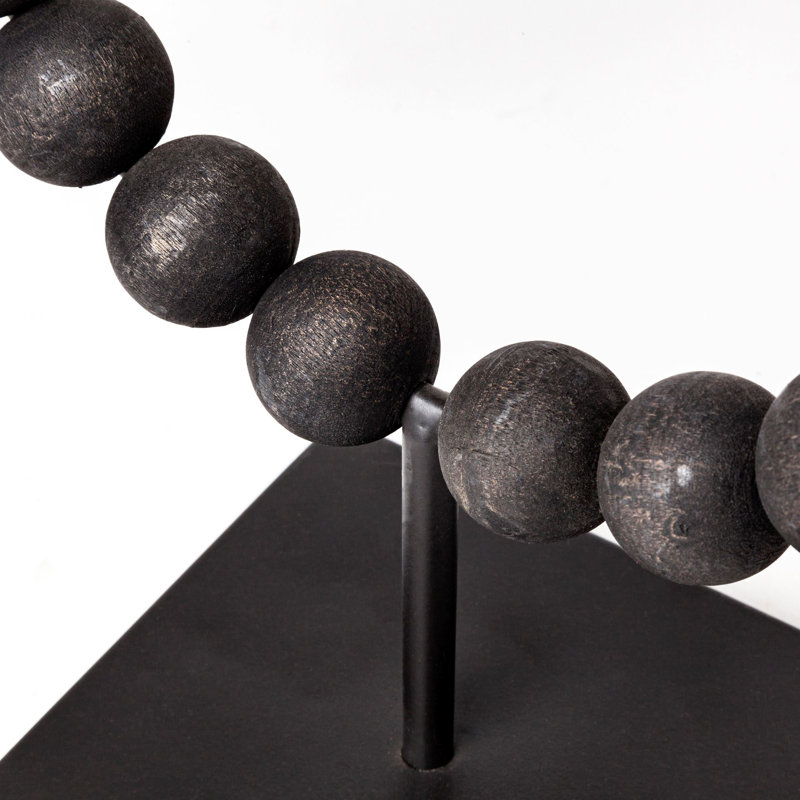 Shira Abstract Figurines & Sculptures, 11.6" H x 9.4" W x 4.5" D, Black