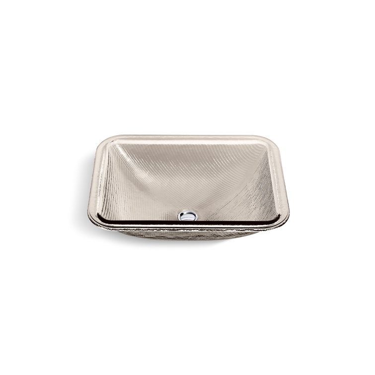 KOHLER Yepsen Glas-Unterbauwaschbecken – 43,2 X 33 Cm, Rechteckig, Transparent-Sandalwood