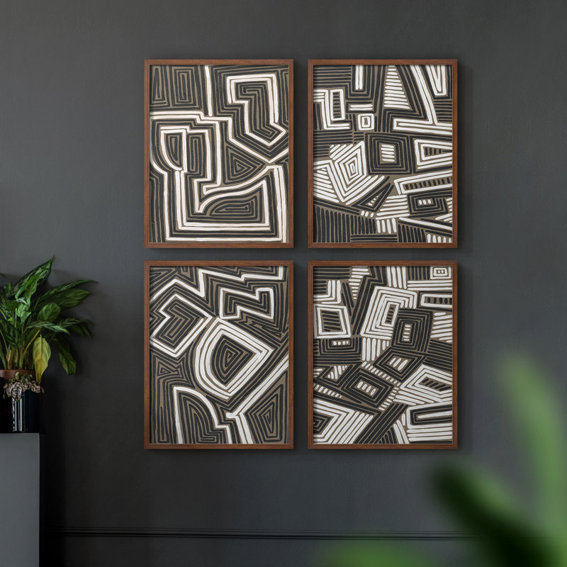 «Abstract Maze I», reproduction encadrée