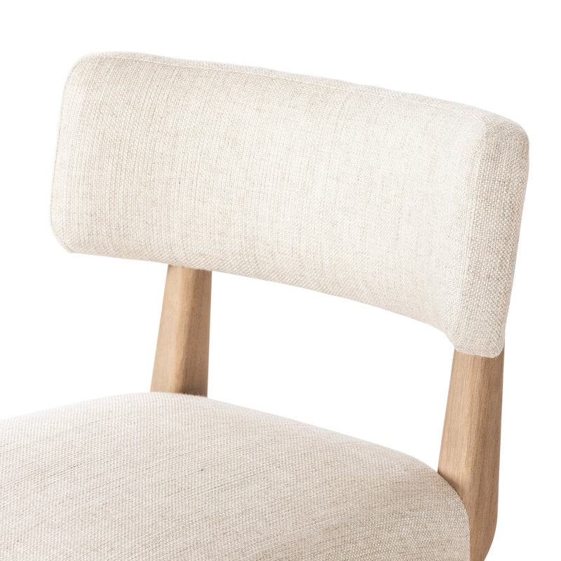 Cardell Swivel Upholstered Stool with Solid Wood Frame, Bar Stool (31" Seat Height), Essence Natural