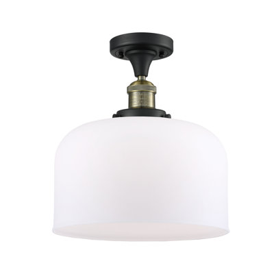 Bell - 1 Light 12" Semi-Flush Mount