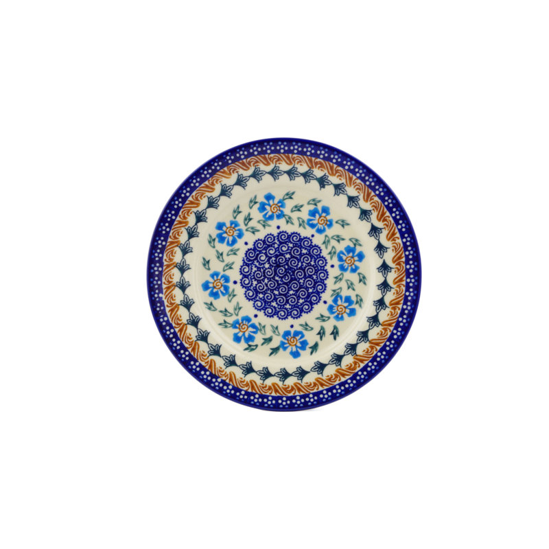 Assiette d’apéritif de poterie polonaise 8 po