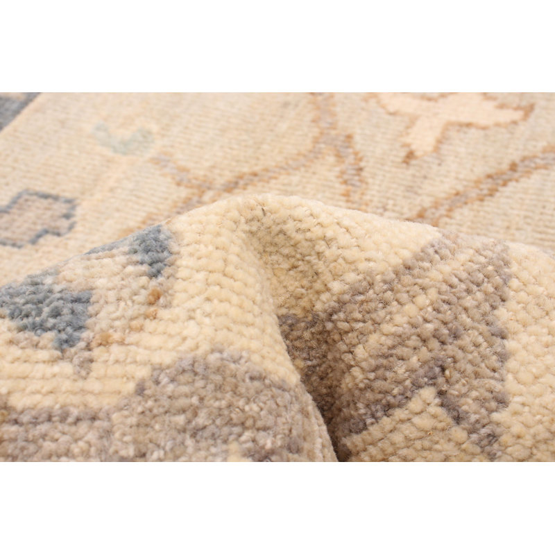 Tapis unique en laine noué à la main de style nouvel âge rectangulaire 8 pi 5 po x 9 pi 11 po Peasely
