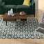 Tapis en laine touffeté à la main à motif géométrique gris-1413681770