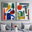 «Colorful Shapes I», toile encadrée de qualité supérieure - prête à être accrochée-1288171090-1288171093
