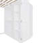 Lit mezzanine double avec garde-robe, bureau et tablettes-129686146