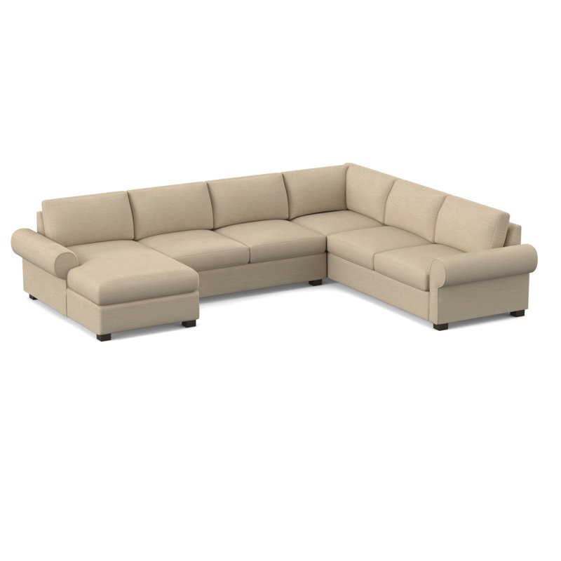 140" Wide Right Hand Facing Sleeper Corner Sectional, Ridgecrest Putty, Hybrid