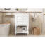 Meuble-lavabo de 20 po avec lavabo en céramique, armoire de rangement pour salle de bain avec tablette ouverte, armoire de salle de bain rétro avec 2 tiroirs-132915546-132915547