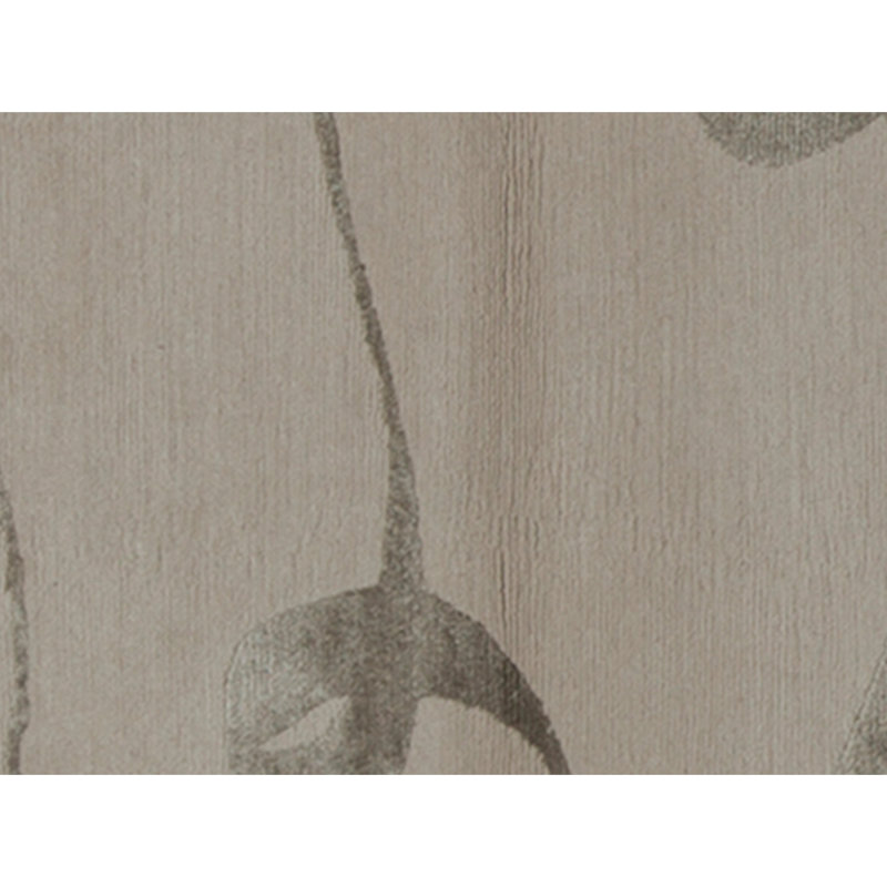 High-Quality Hand-Knotted Ecru Area Rug
