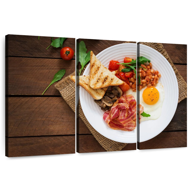 Petit déjeuner anglais, H 24 po x l 38 po