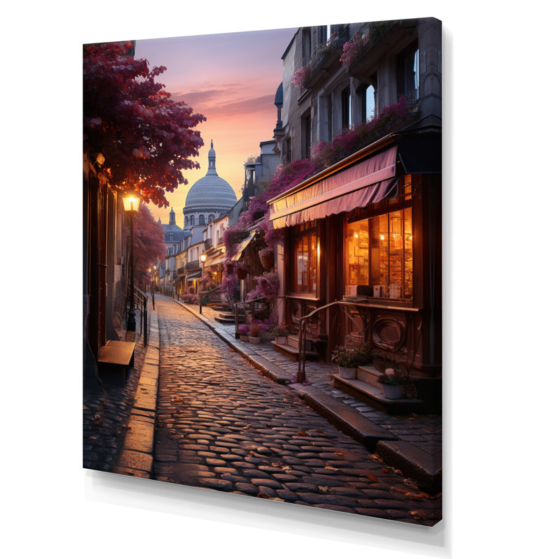 Impression sur toile French Sunrise Over Montmartre III - France, H 32 po x l 16 po x P 1 po, Toile tendue