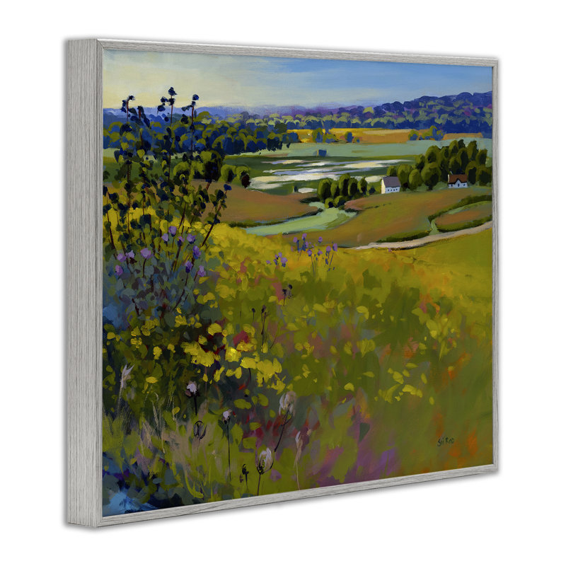  Vue de maisons de campagne encadrées, estampe numérique par sri Rao, Estampe numérique Farmhouse, H 11 po x l 14 po