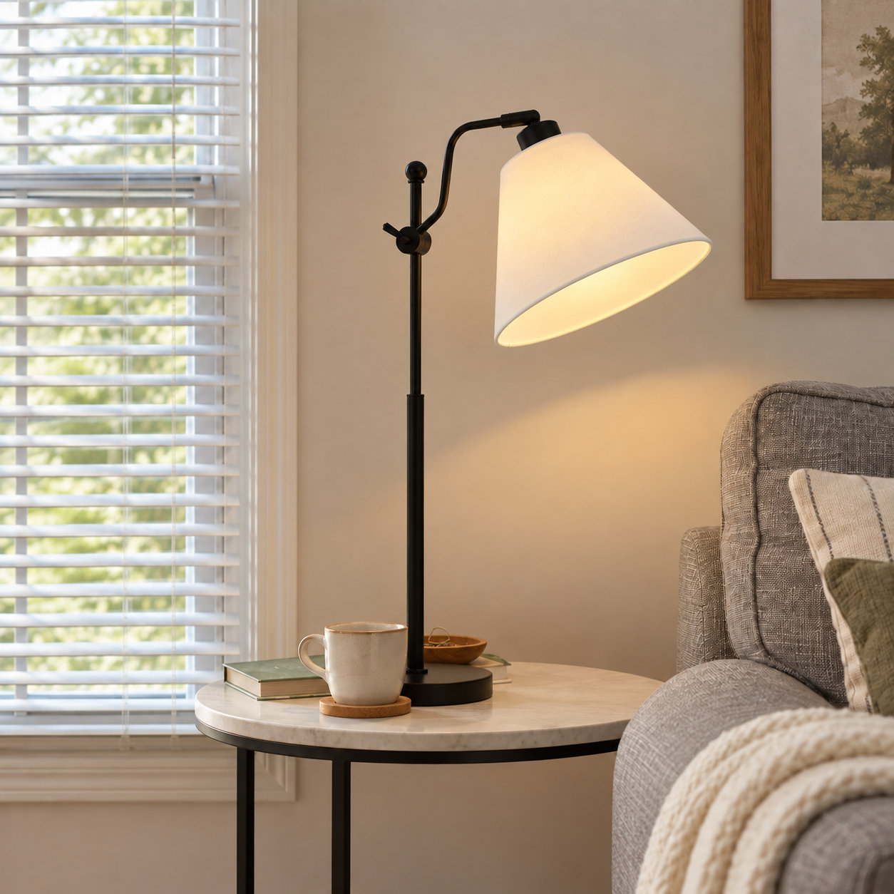 Adjustable Table Lamp, Matte Black