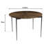 Grenville 120 cm Round Wood Top Dining Table with Iron Base