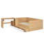 Lit plateforme double en bois avec 6 tiroirs, tablettes et coiffeuse-549309578