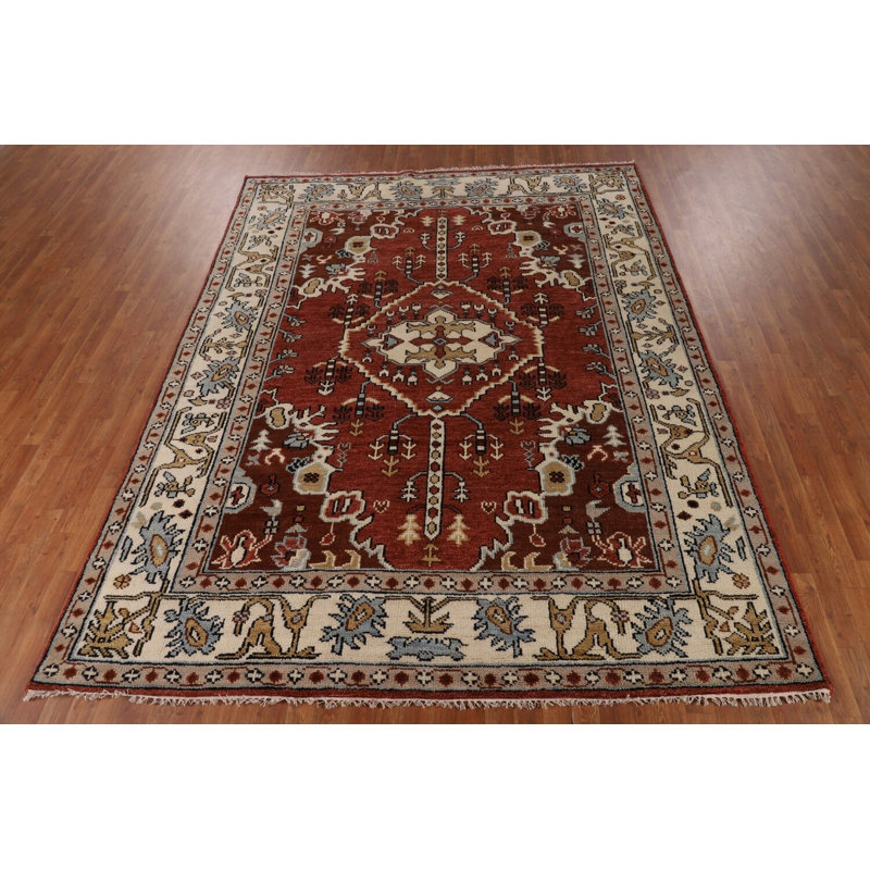 Tapis traditionnel indien en laine fait à la main 8 x 10