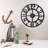 Elegant Metal Wall Clock, 19.7 x 19.7 inches, Black | 100% Metal Construction, Thickness: 0.08 inches | Silent Mechanism, Easy to Hang | Perfect for Home Décor & Office Spaces, Battery Operated (1 AA, Not Included)