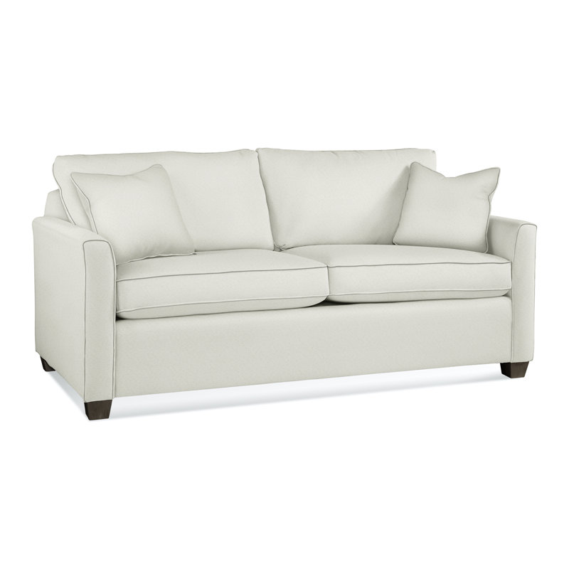 Charleston 77" Sleeper Sofa , Eggshell Polyester Blend, Air Dream, Honey