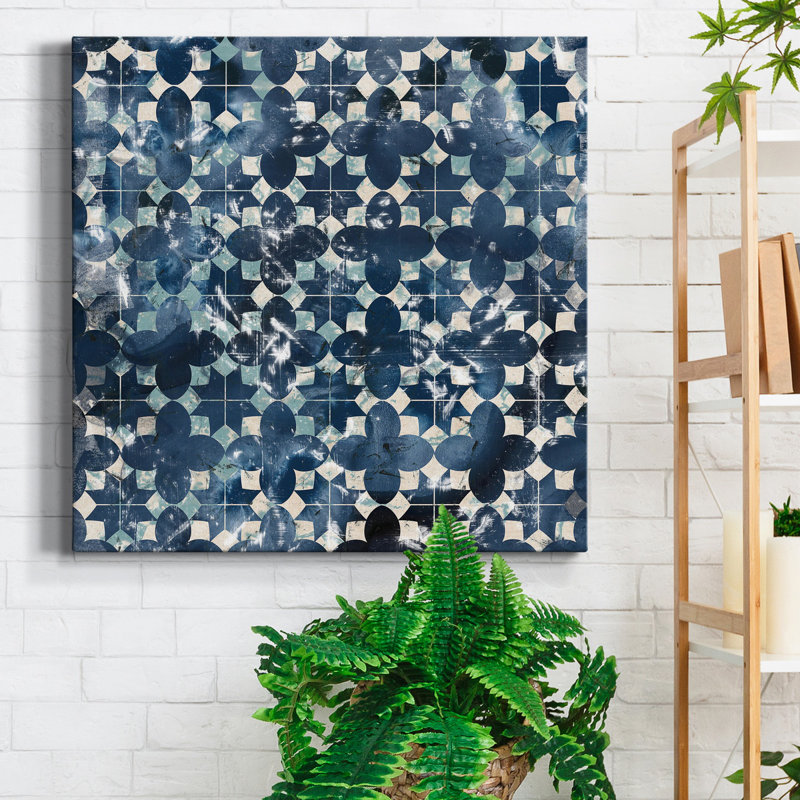 Reproduction encadrée Tile-Dye VII-Premium - prête à être accrochée, H 10 po x l 10 po x P 1 po, Pas de tapis, Toile tendue