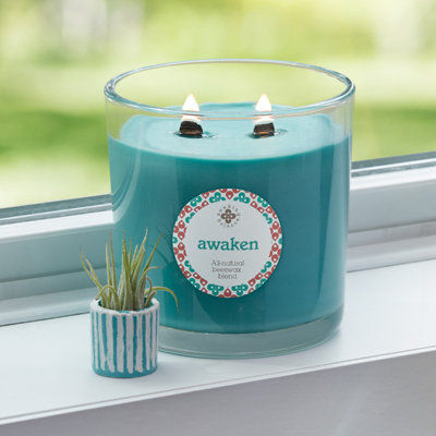 Awaken Basil & Lime Scented Jar Candle