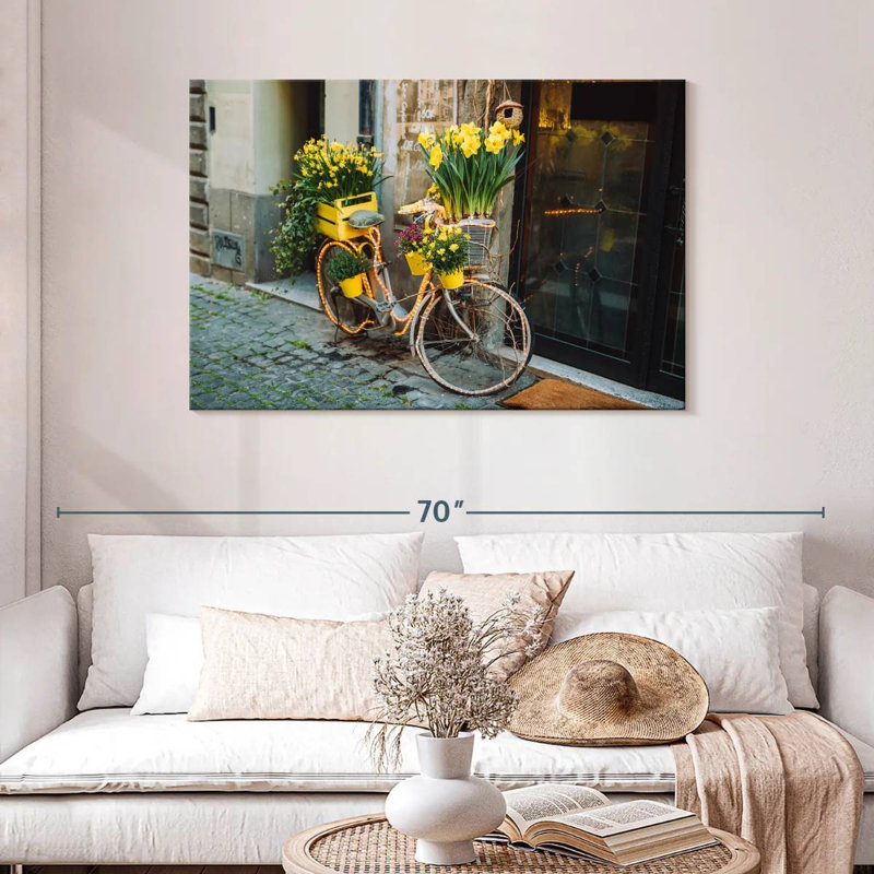 Vélo Mehar plein de fleurs, H 30 po x l 45 po