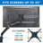 Height Adjustable Universal 2 Screen Desk Mount