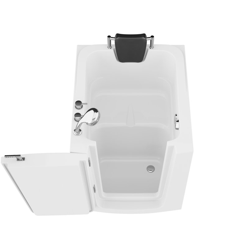 Therapeutic Tubs 32 in. x 38 in. Left Swinging Door Walk-In Soaking Tub with Left Swinging Door in White, Left