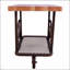 Table de bout en chêne rustique et gris antique avec tablette, parfaite pour un décor moderne et rétro