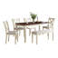 Ensemble de table de salle à manger 6 pièces en bois massif avec banc Farmhouse-130170095-130170092
