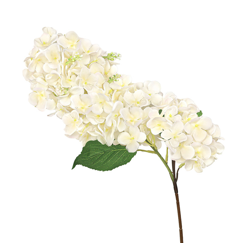 Tige de fleur d'hortensia artificielle, Crème ivoire