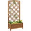 Outsunny Garden Planter with Trellis, Wooden Raised Bed, 60 x 30 x 122.5 cm