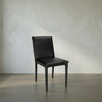 Newton Dining Chair, Ebony Black Leather