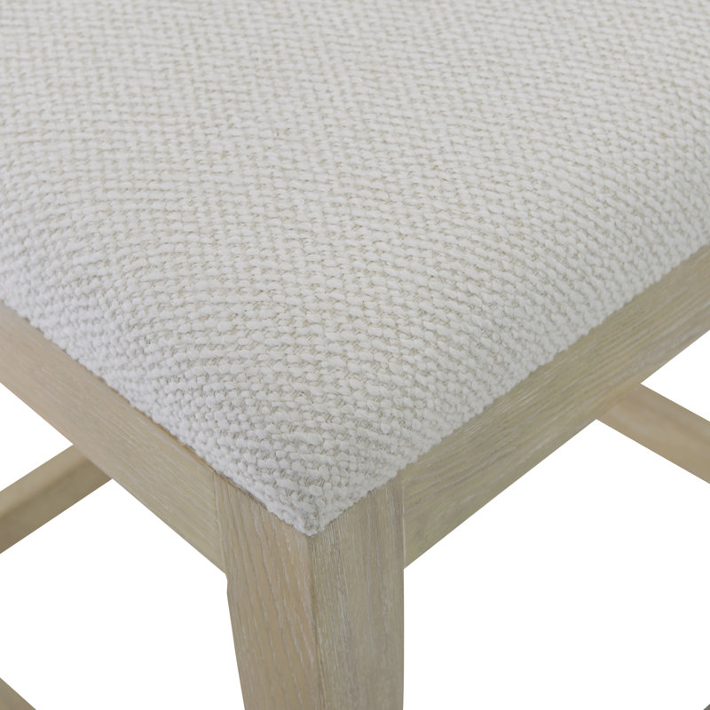Transitional Dune Finish Adjustable White Oak Bar Stool
