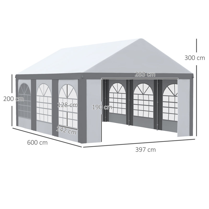 Concow 6m x 4m Metal Party Tent