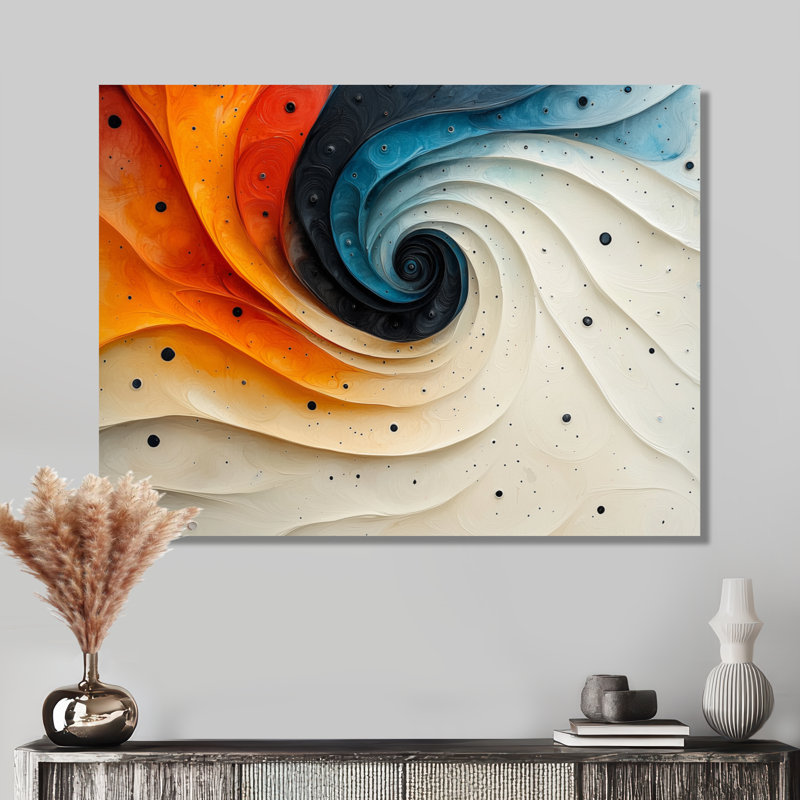 Mathes - Abstract Large Wall Art, H 30 po x l 40 po, Ne s’applique pas, Toile tendue