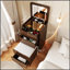 Bureau de coiffeuse 3 en 1 avec miroir rabattable, bureau en verre et 3 tiroirs pour une chambre à coucher moderne-1373868398