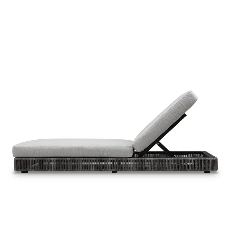 Poveromo Outdoor Metal Chaise Lounge, Graphite Gray