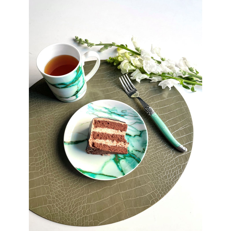 Marble Bone China Appetizer Plate