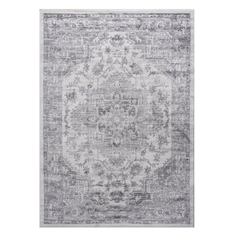 Tapis 2 x 3 en argent, sans perte de teinture, teint, décorant le salon, la chambre à coucher, la salle à manger idéale pour la salle à manger, le bureau