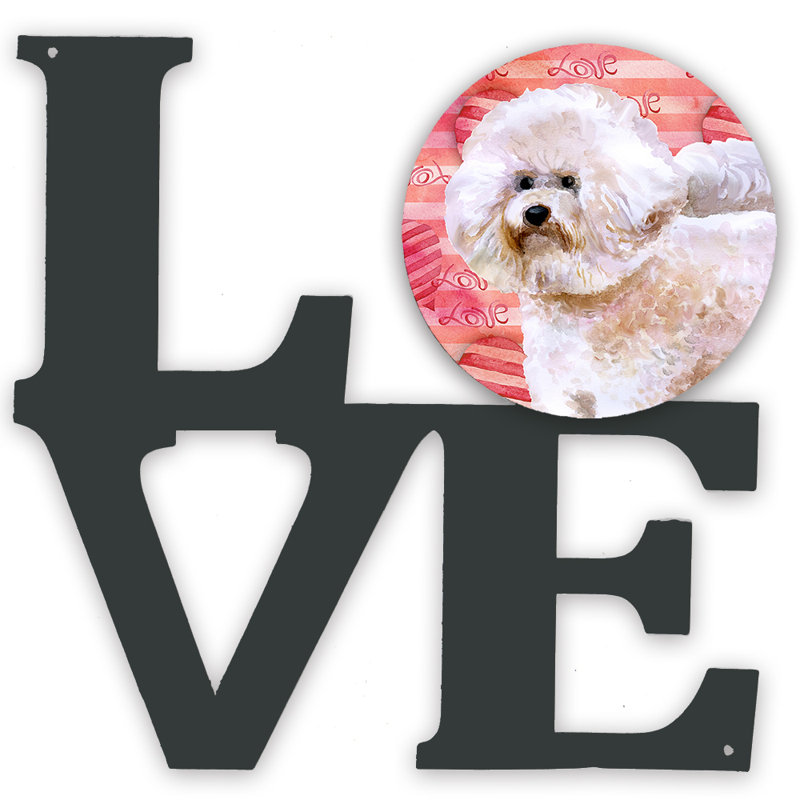 Traditional Landscape & Nature Wall Decor on Metal, Bichon Frise 1